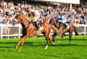 Bogart winning the redcar 2year old trophy comfortably
