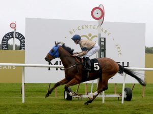 Crossing the line with an impressive 2 3/4 length advantage